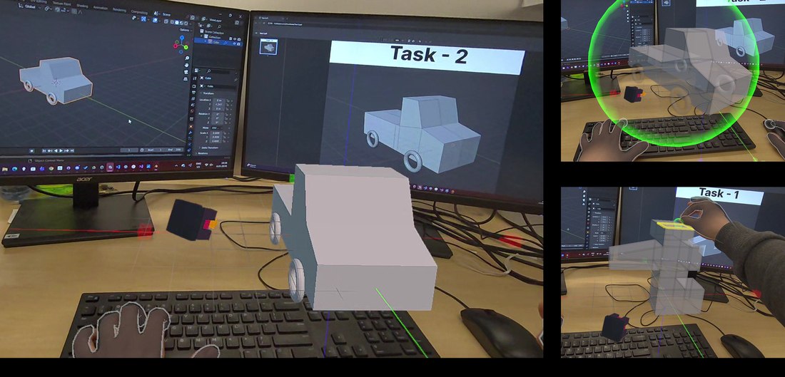 MAR: a Blender model inspected in augmented reality