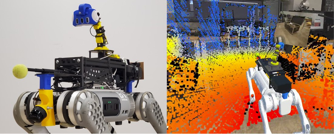 RCXR: a Unitree quadruped and the operator's point cloud view