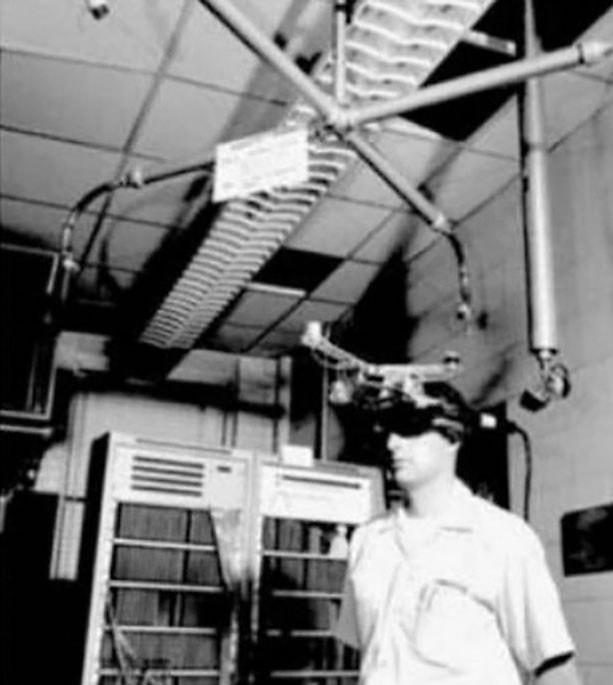 Sutherland's ceiling-mounted head-mounted display