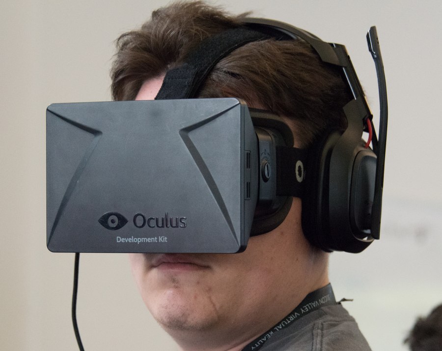 Palmer Luckey wearing the Oculus Rift DK1