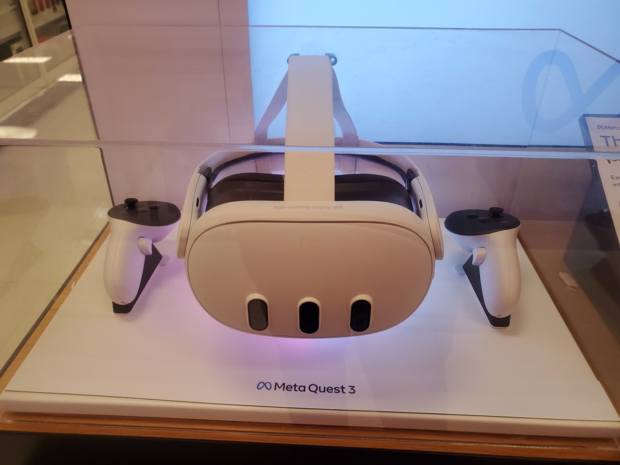 Meta Quest 3 on a retail display