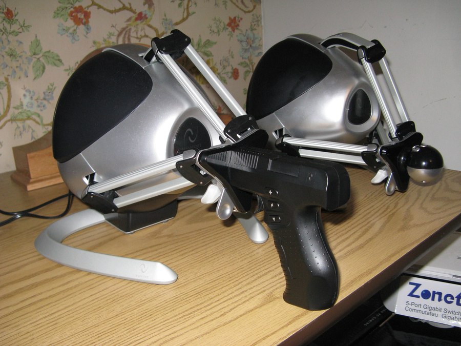 Novint Falcon force-feedback haptic devices